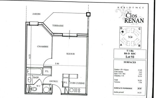 Appartement T2 à vendre 35 m2 dans résidence sécurisée avec piscine et tennis 31200