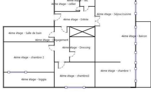 Colomiers centre – Appart T4 – 87m²