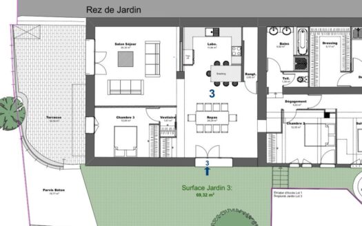 Maison avec appartement t4 de 133 m² avec jardin