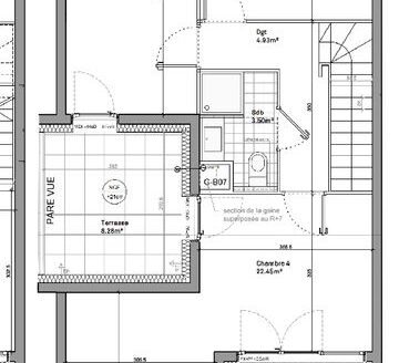 Duplex 126m2 T5/6 Vue Paris de 2017 Face RER