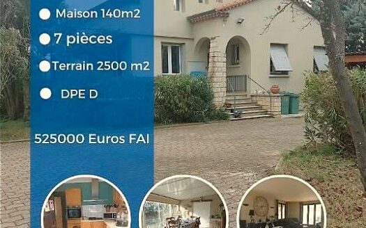 Charmante Maison de 140m² avec Grand Terrain de 2500m²