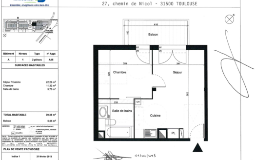 A Vendre T2 39m2 Quartier La Roseraie Croix-Daurade