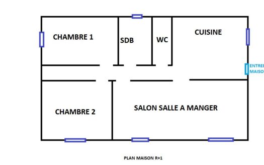 Maison sur terrain de 1137m2