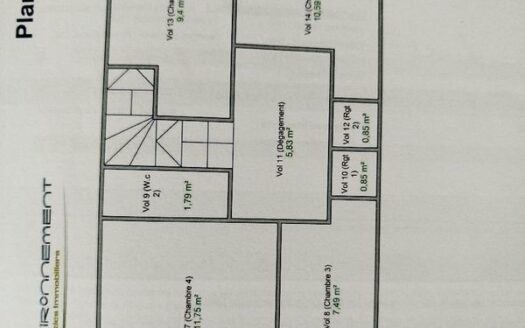 Maison 6 pièces / 4 chambres de 97 m² – Terrain 1000m²- Diag août 2024