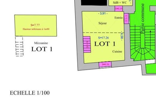 Studio 20m² Bord du Rhône idéal investisseurs